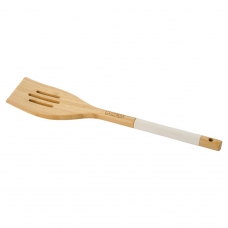 Лопатка с прорезями из бамбука, белого цвета