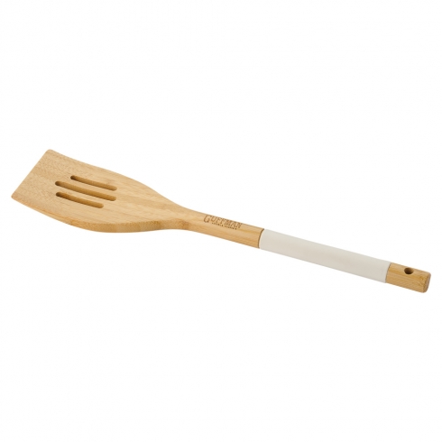 Лопатка с прорезями из бамбука, белого цвета - 0