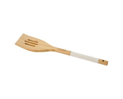 Лопатка с прорезями из бамбука, белого цвета