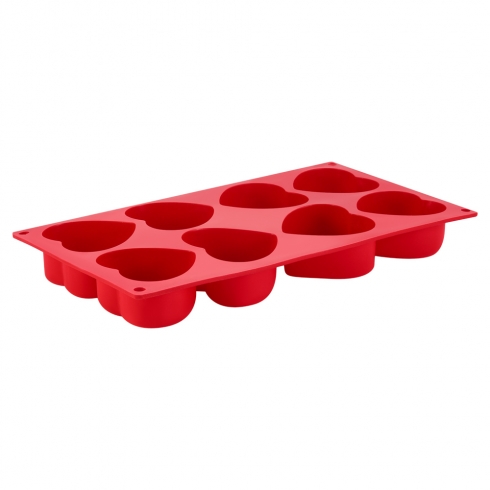 Форма для выпечки кексов Amore силиконовая, красного цвета - 2