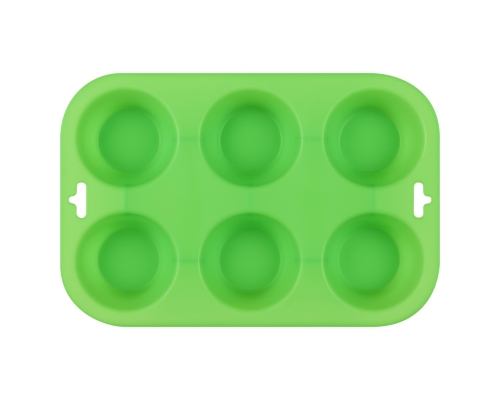 Форма для выпечки кексов силиконовая, зеленого цвета