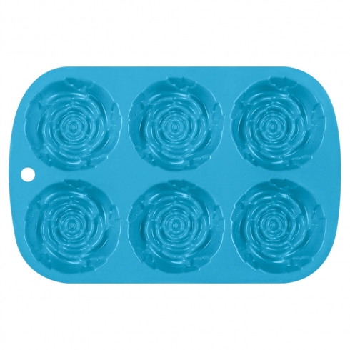 Форма для выпечки Rose силиконовая, голубого цвета - 1