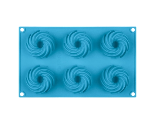Форма для кексов силиконовая, голубого цвета