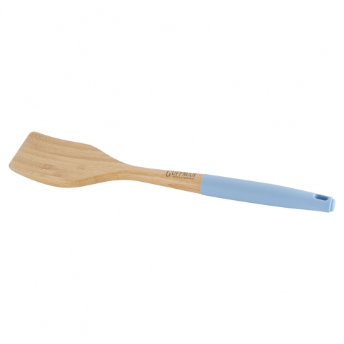 Лопатка из бамбука, голубого цвета - 1