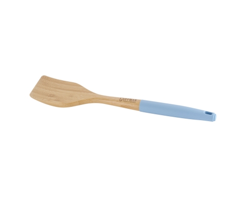 Лопатка из бамбука, голубого цвета