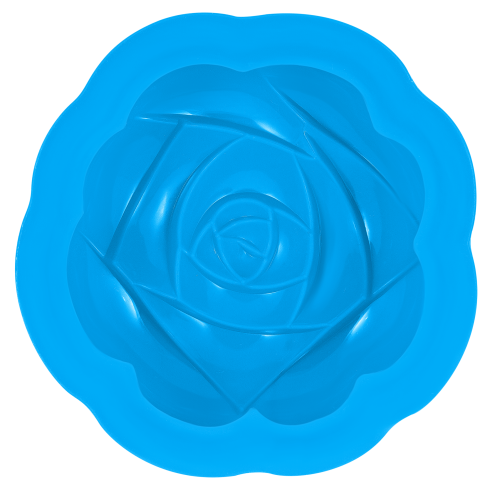 Форма для выпечки силиконовая Rose, голубого цвета - 1